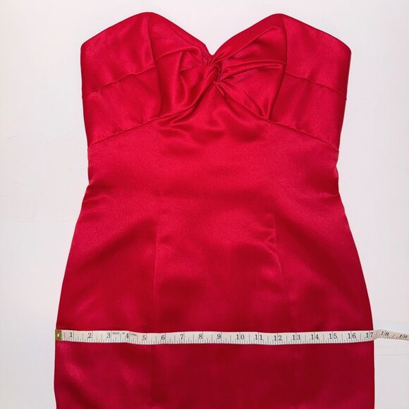 Faviana New York Vintage Red Strapless Formal Dress Sweetheart Nk Long Gown 3-4 - Picture 8 of 14